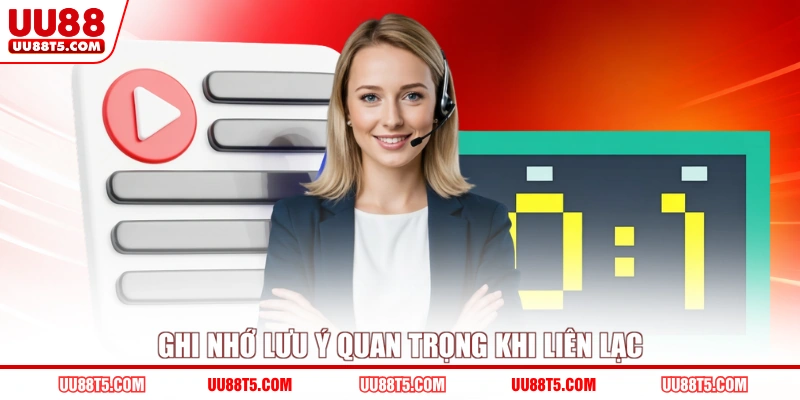 Ghi nhớ lưu ý quan trọng khi liên lạc